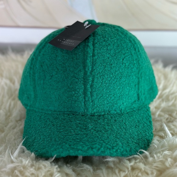 NWT Do Everything In Love Solid Sherpa Baseball Cap Kelly Green - Picture 2 of 8